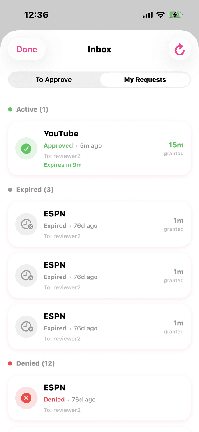 Para - Stop Scrolling inbox screen